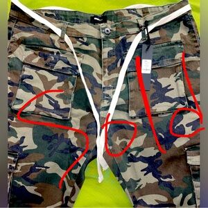 Hunter Slim Cargo Pants- Camouflage